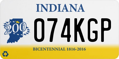 IN license plate 074KGP