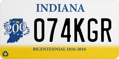 IN license plate 074KGR