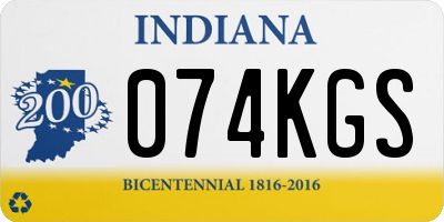 IN license plate 074KGS