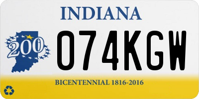 IN license plate 074KGW