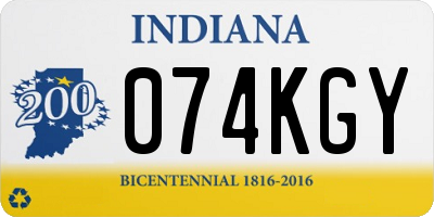 IN license plate 074KGY