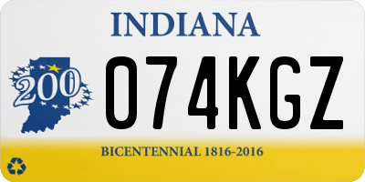 IN license plate 074KGZ