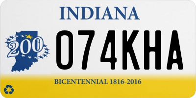 IN license plate 074KHA
