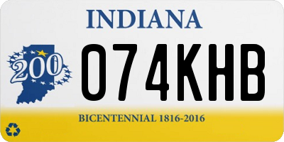 IN license plate 074KHB