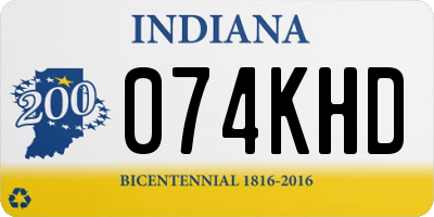 IN license plate 074KHD