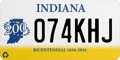 IN license plate 074KHJ