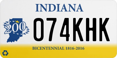 IN license plate 074KHK