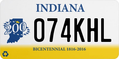 IN license plate 074KHL