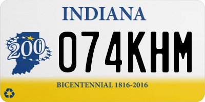 IN license plate 074KHM