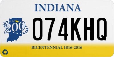 IN license plate 074KHQ
