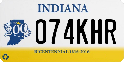 IN license plate 074KHR