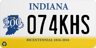 IN license plate 074KHS