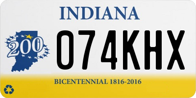 IN license plate 074KHX