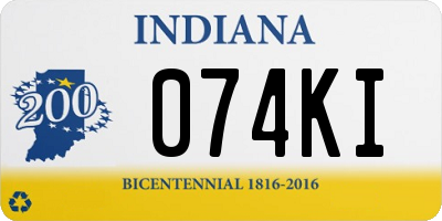 IN license plate 074KI