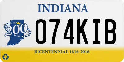 IN license plate 074KIB