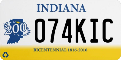 IN license plate 074KIC
