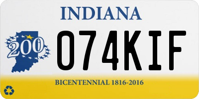 IN license plate 074KIF