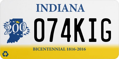 IN license plate 074KIG
