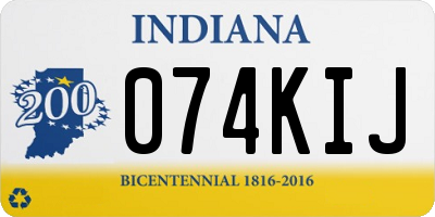 IN license plate 074KIJ