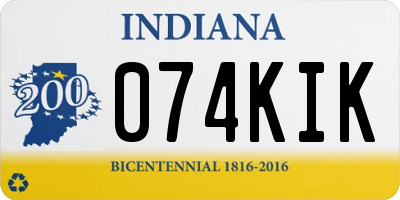IN license plate 074KIK
