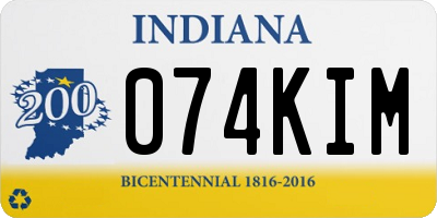 IN license plate 074KIM