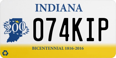 IN license plate 074KIP