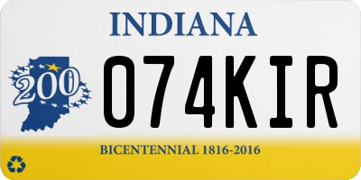 IN license plate 074KIR