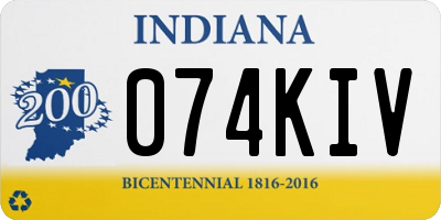 IN license plate 074KIV