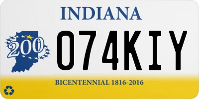 IN license plate 074KIY