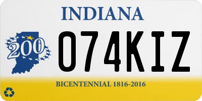 IN license plate 074KIZ