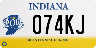 IN license plate 074KJ