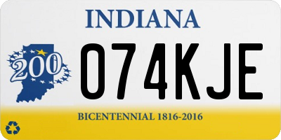 IN license plate 074KJE