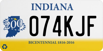 IN license plate 074KJF