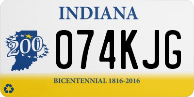 IN license plate 074KJG