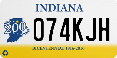 IN license plate 074KJH