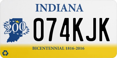 IN license plate 074KJK