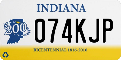 IN license plate 074KJP
