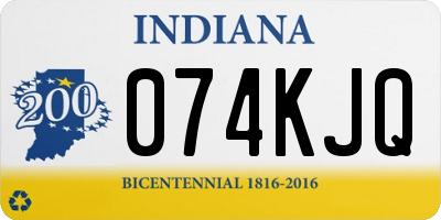 IN license plate 074KJQ
