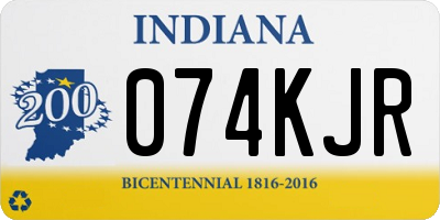 IN license plate 074KJR