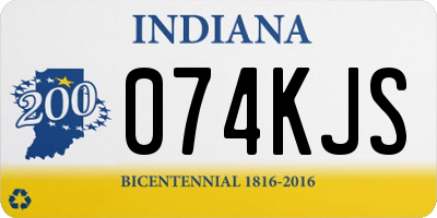 IN license plate 074KJS