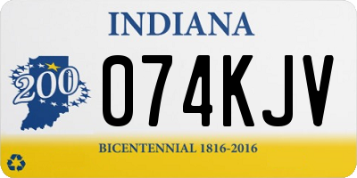 IN license plate 074KJV