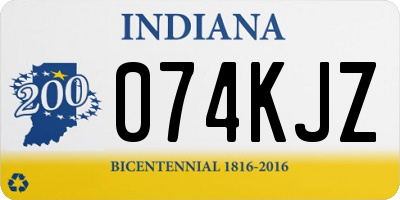 IN license plate 074KJZ