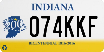 IN license plate 074KKF