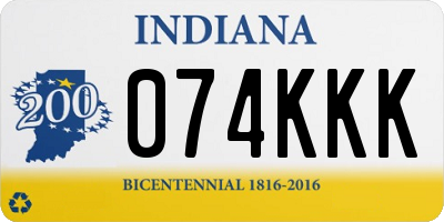 IN license plate 074KKK