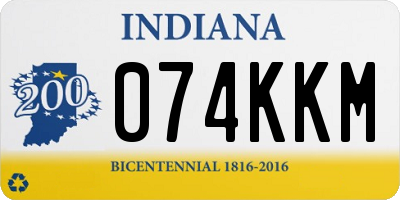 IN license plate 074KKM
