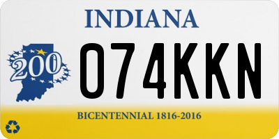 IN license plate 074KKN