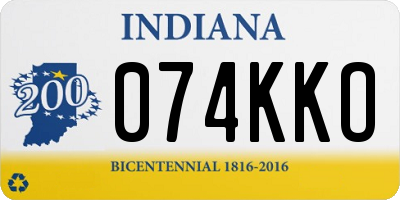IN license plate 074KKO