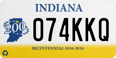 IN license plate 074KKQ