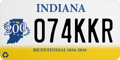IN license plate 074KKR