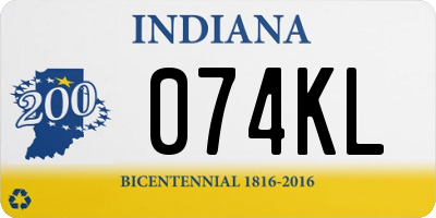 IN license plate 074KL